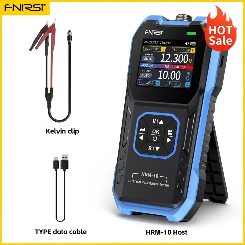 FNIRSI HRM-10 Batteriespannungs-Intemalwiderstandstester Hochpräziser Trithium-Lithium-Eisenphosphat-18650-Batterietester