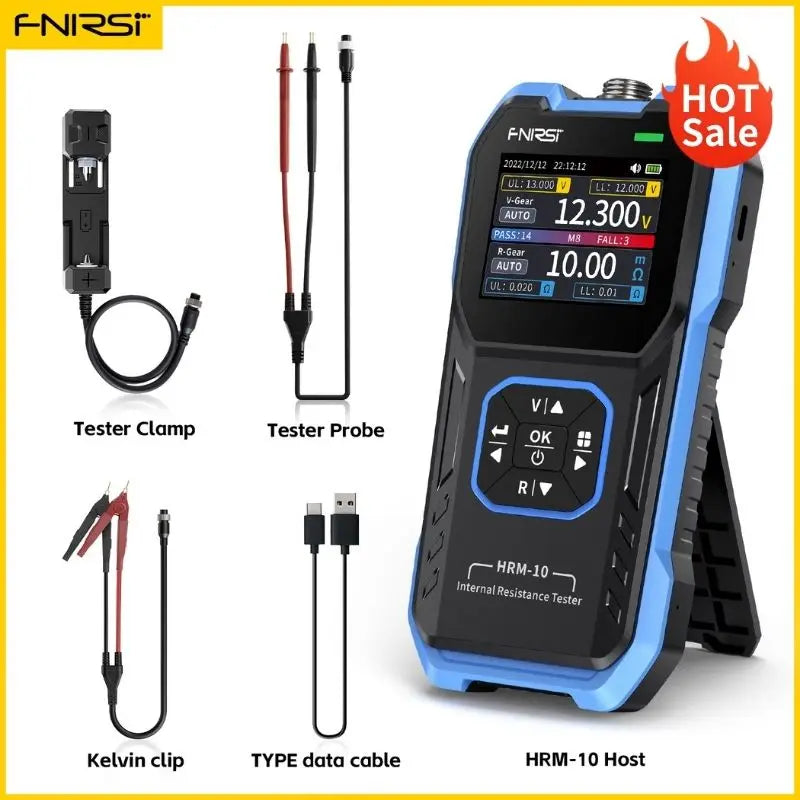 FNIRSI HRM-10 Batteriespannungs-Intemalwiderstandstester Hochpräziser Trithium-Lithium-Eisenphosphat-18650-Batterietester